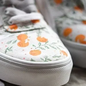 Vans Shoes Girls Orange Blossom Vans Size Poshmark